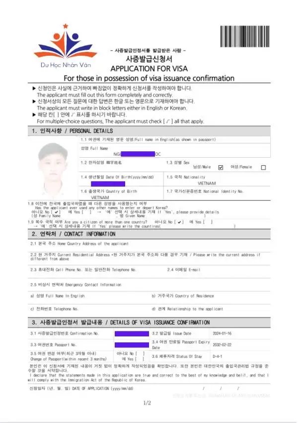 Phỏng vấn Visa du học Hàn Quốc