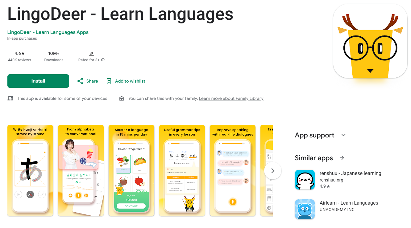 App học tiếng Hàn online Lingodeer