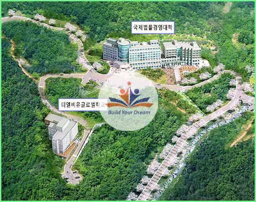 Toàn cảnh khuôn viên Đại học Luật và Kinh doanh Quốc tế (TLBU)